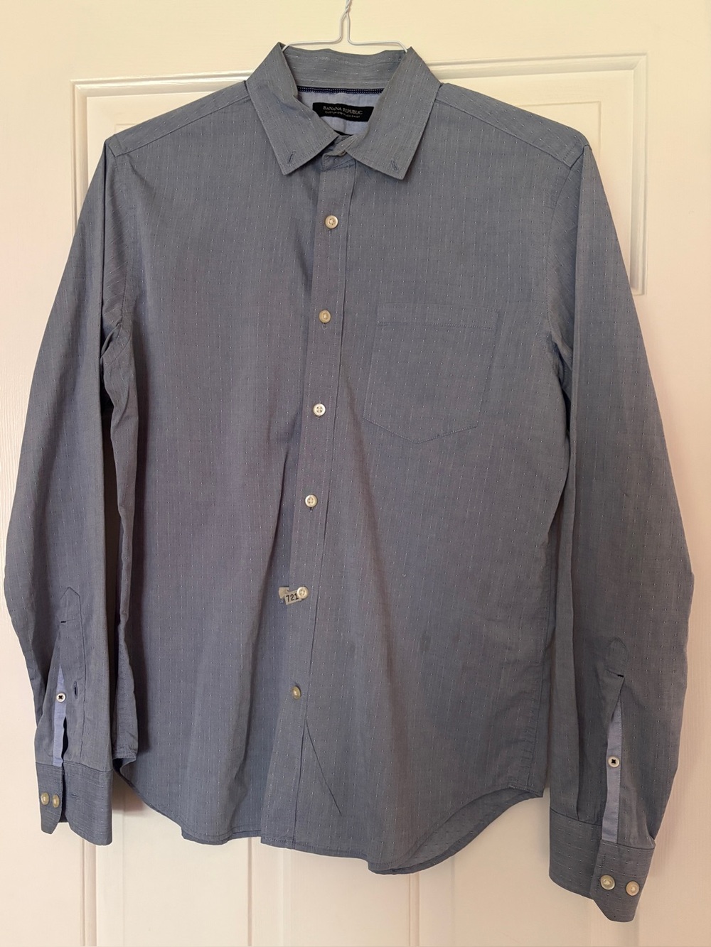 Banana Republic Men's Blue Long Sleeve Dress Shirt Camden Fit Size Small